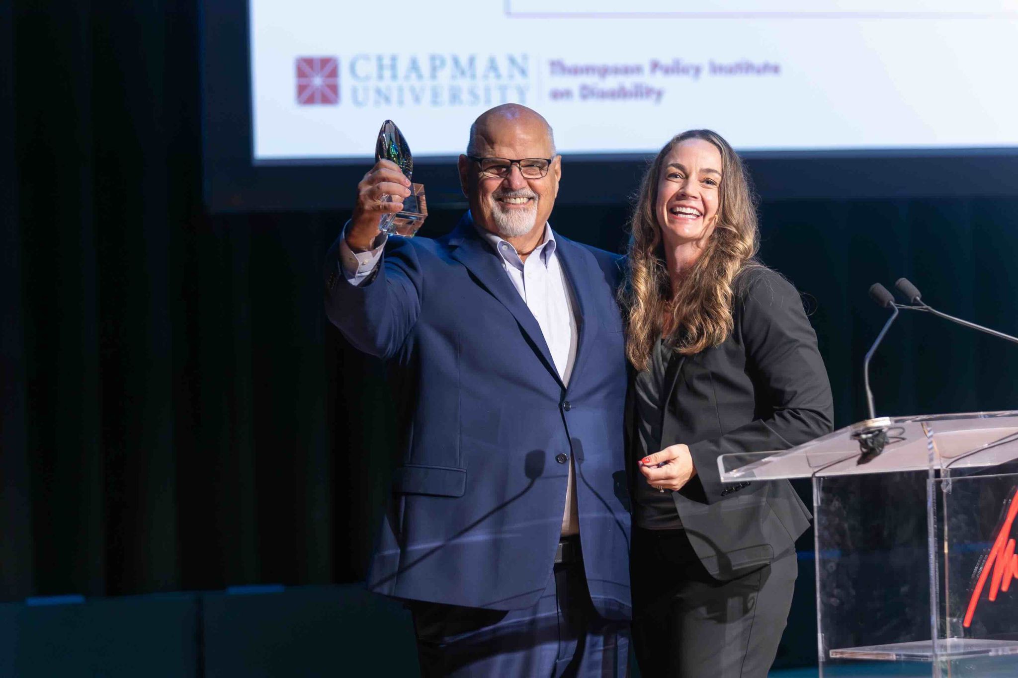Founder Donald N. Cardinal, Ph.D. and Executive Director Meghan Cosier, Ph.D. at the Summit on Disability