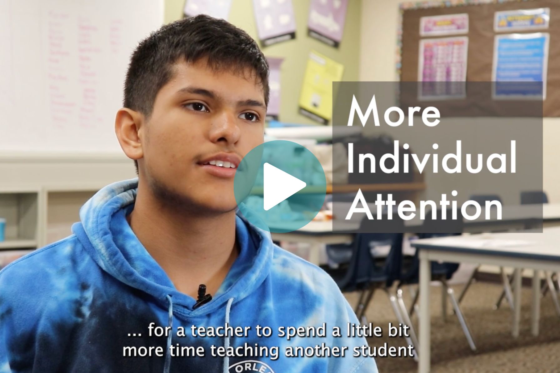 This is a video image with a link to a co-teaching video of students reflections on inclusive education.