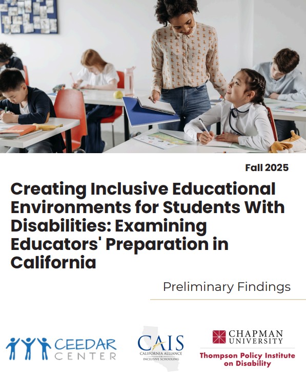 This is a PDF report from California Alliance for Inclusive Schooling (CAIS) established to use data to track progress toward inclusive education goals and inform state decision-making.