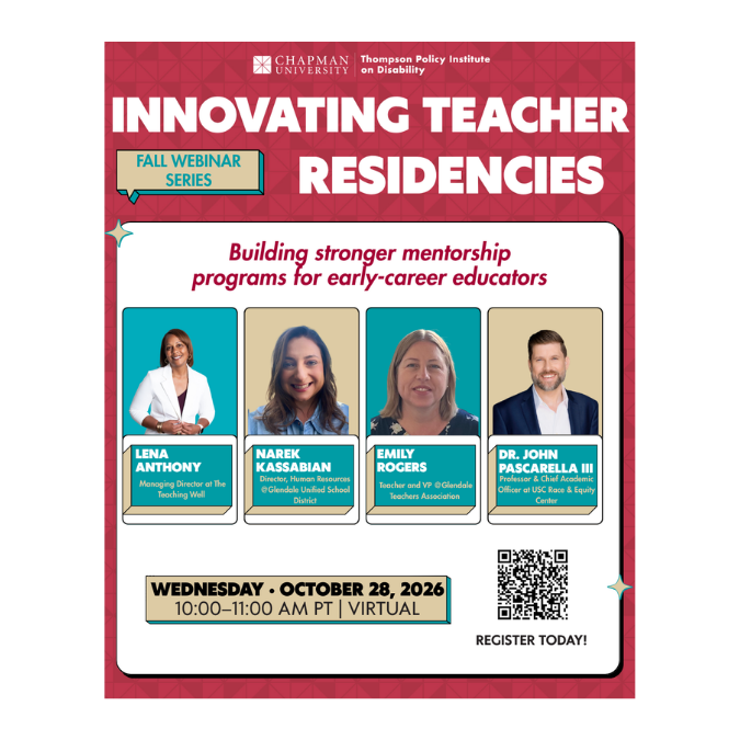 Fall Webinar Series: Fall Webinar Series: Teacher Residencies as Opportunities for Innovation